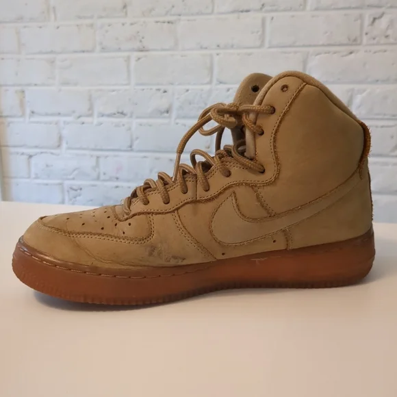 Nike Air Force 1 High Flax Wheat Brown 922066-203 Youth Shoes size 7Y - Picture 8 of 12